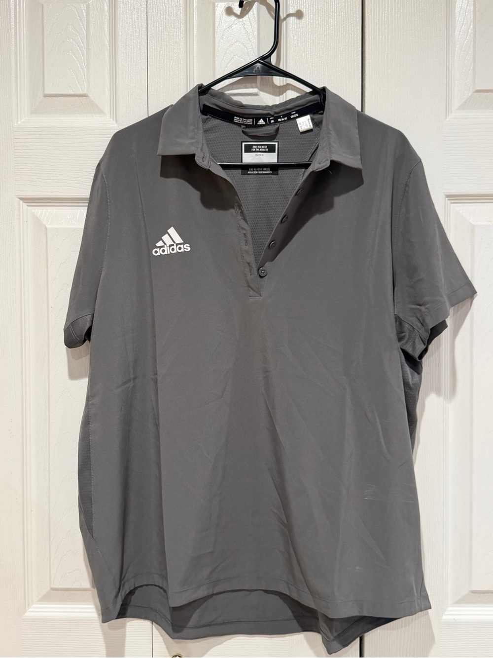 adidas Men's Dark Gray Athletic Polo